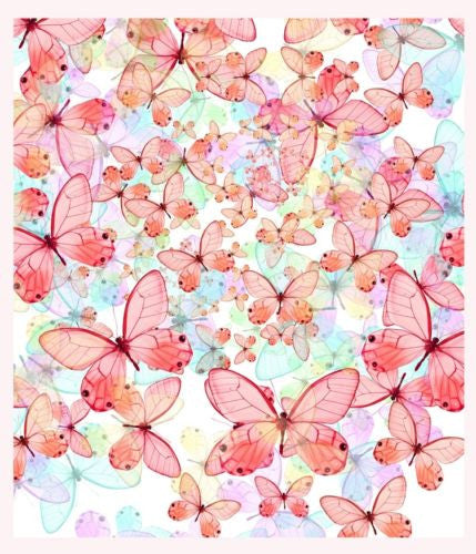 Pink 100 Butterflies Photography Work Art Painting Decorative Canvas Wall Poster