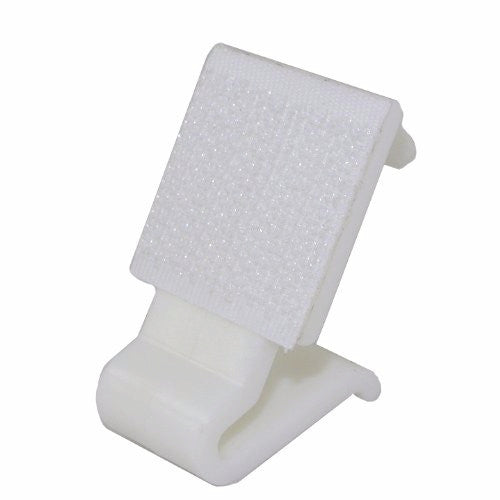 1" Hook&Loop White Plastic Wedding Banquet Table Chair Skirting Cloth Clips