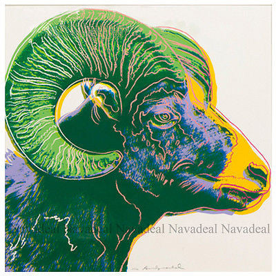 4pcs Pop Art Andy Warhol Rhinos Eagle Tiger Ram Endangered Animal Canvas Poster