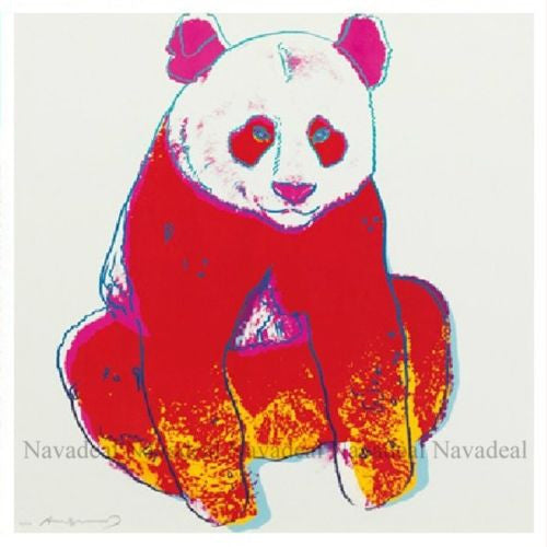 4pcs Pop Art Andy Warhol Endangered Animal Panda Elephant Zebra Canvas Poster