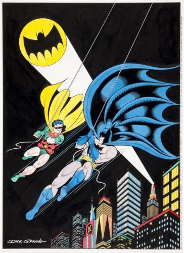Comics Dark Knight Robin Cartoon Bat Man Decorative Painting Canvas Wall Poster