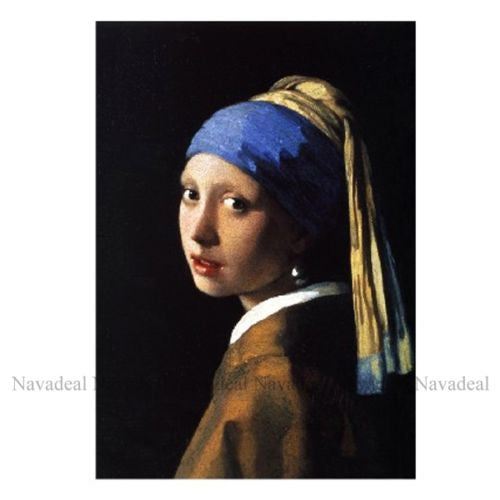 Jan Vermeer Girl With Pearl Earring Masterpiece Decorative Wall Art Canva Poster