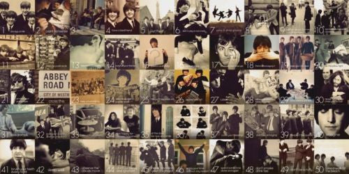 UK Rock Band The Beatles 50 Faces Photo Decorative Painting Canvas Wall Poster