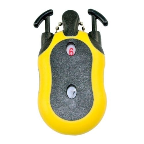 Yellow Golf Tool Score Stroke Tally Number Shot Counter Keeper W/ Keychain