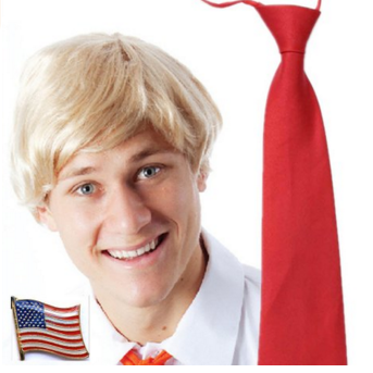 Set of Billionaire 2016 Presidential Candidates Halloween Costume Wig Tie Pin