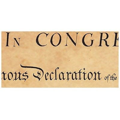 Vintage Canvas Recreation 1776 Unanimous Declaration Independence 13 State 28*33