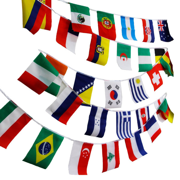 8"x12" 50 Pcs World Flags Combo Hanging National Countries Olympic Games Sports Assorted Nation
